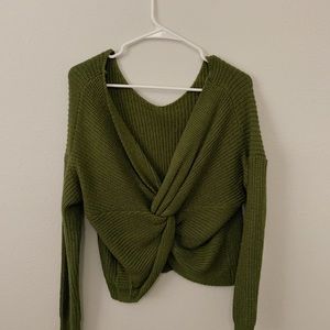 Green Twist Sweater